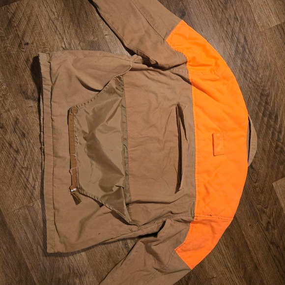 Woolrich Outdoor‎ Guide Collection Hunting Jacket Brown Orange Size L 1990s Mens - Picture 7 of 16